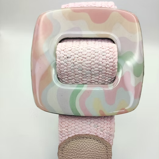 Cinturon Yute Rosado Pastel