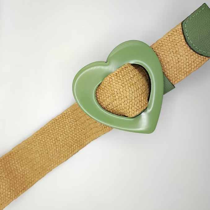 Cinturón Yute Hebilla Corazón