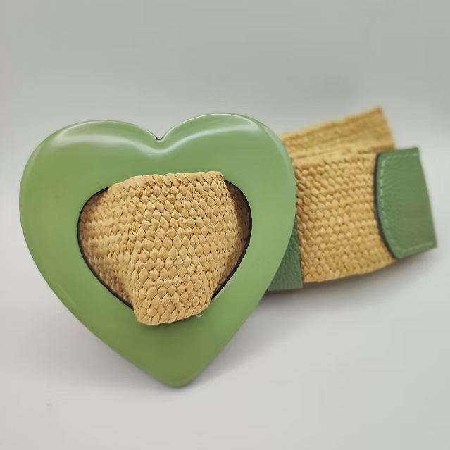Cinturon Yute Hebilla Corazón