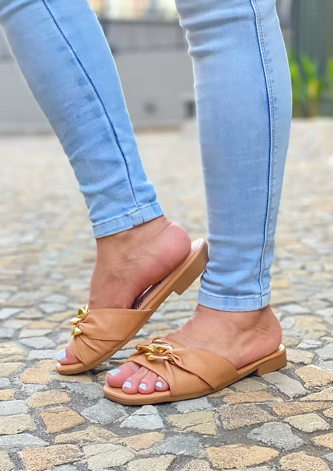 Sandalia Plana Redonda