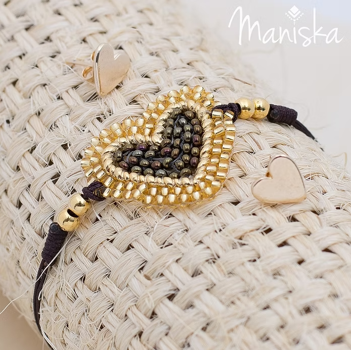 Pulsera Tejida Corazón