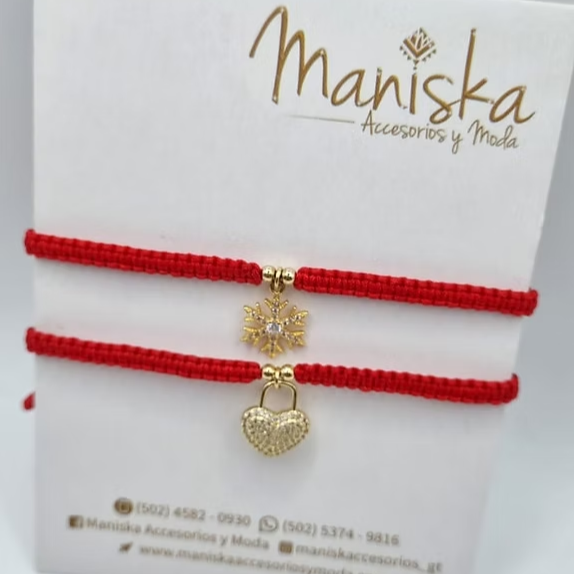 Pulsera Doble Roja
