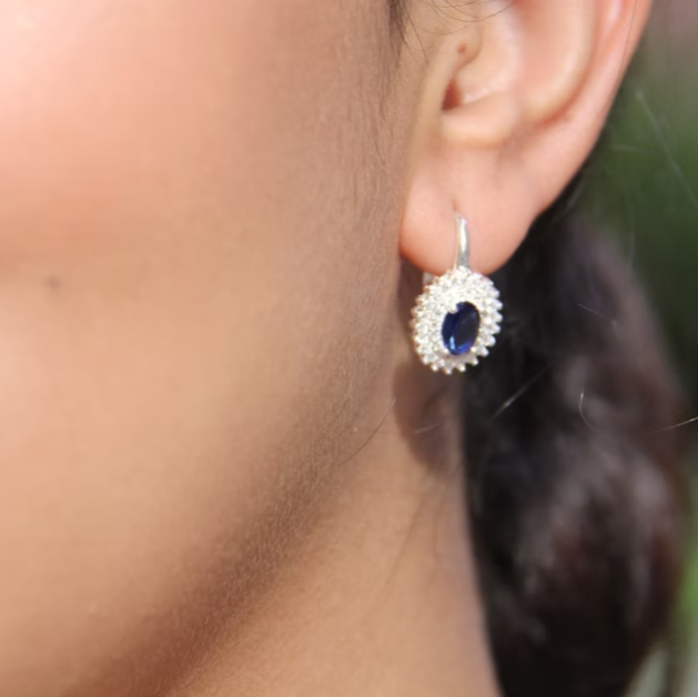Cadeja de Plata Dije Azul