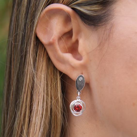 Cadena de Plata Dije Rojo