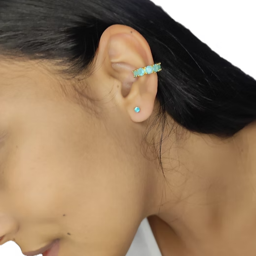 Ear Cuff Azul Cielo