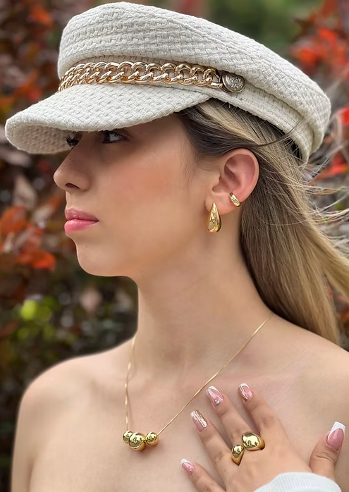 Ear cuff Dorado Ancho