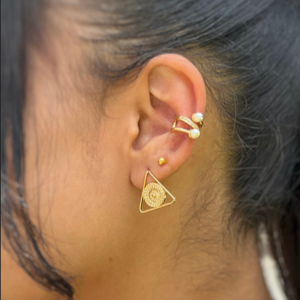 Earcuff Doble Perla