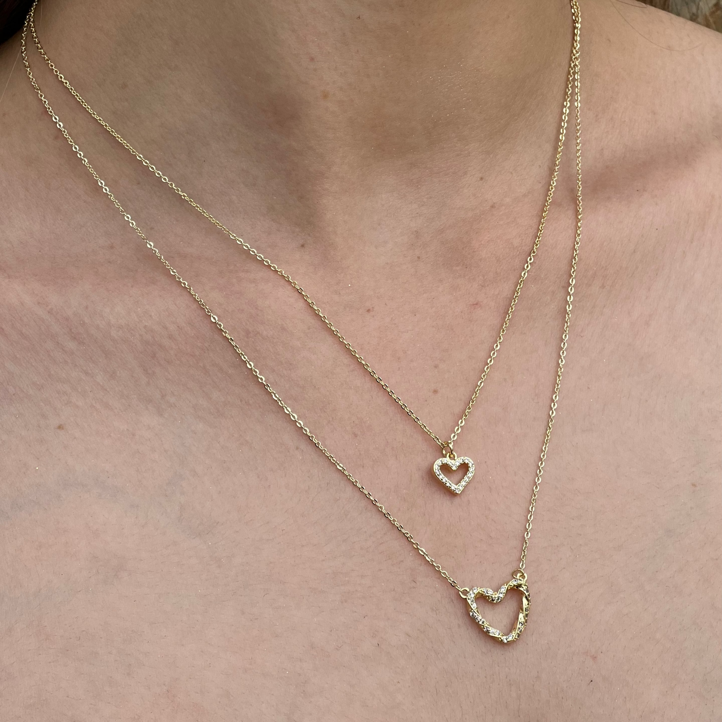 Cadena Doble Corazón