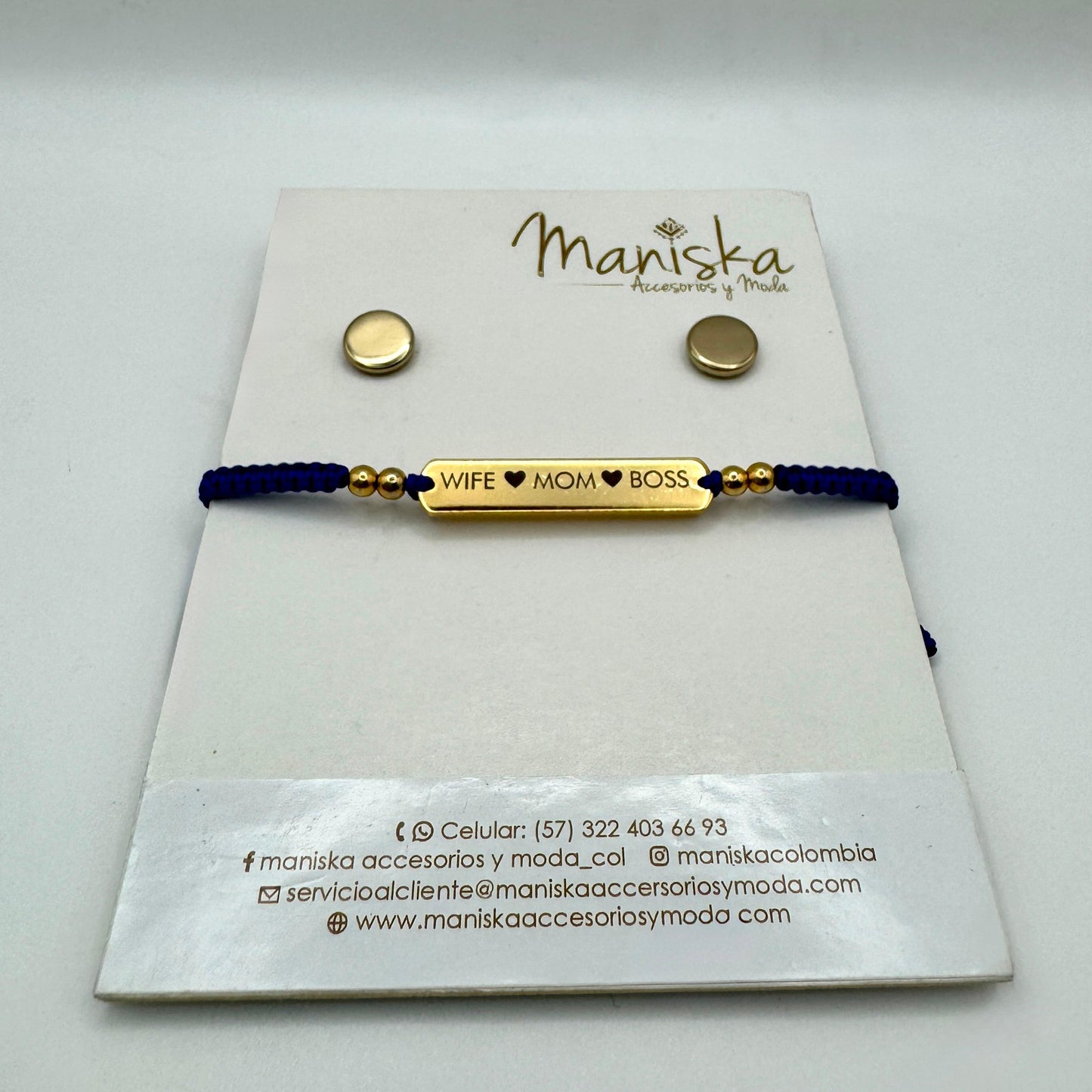 Pulsera Azul Wife Mom Boss