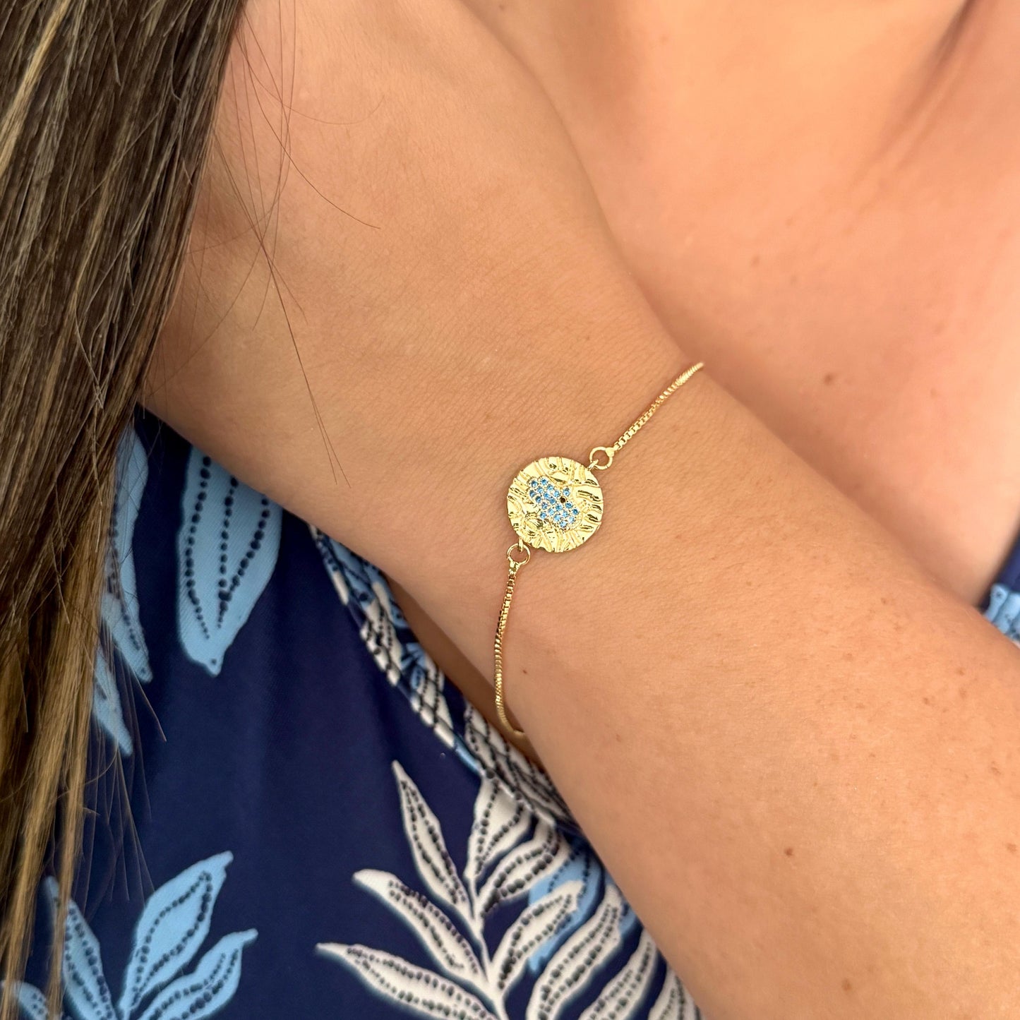 Pulsera Dorada Mano Fatima