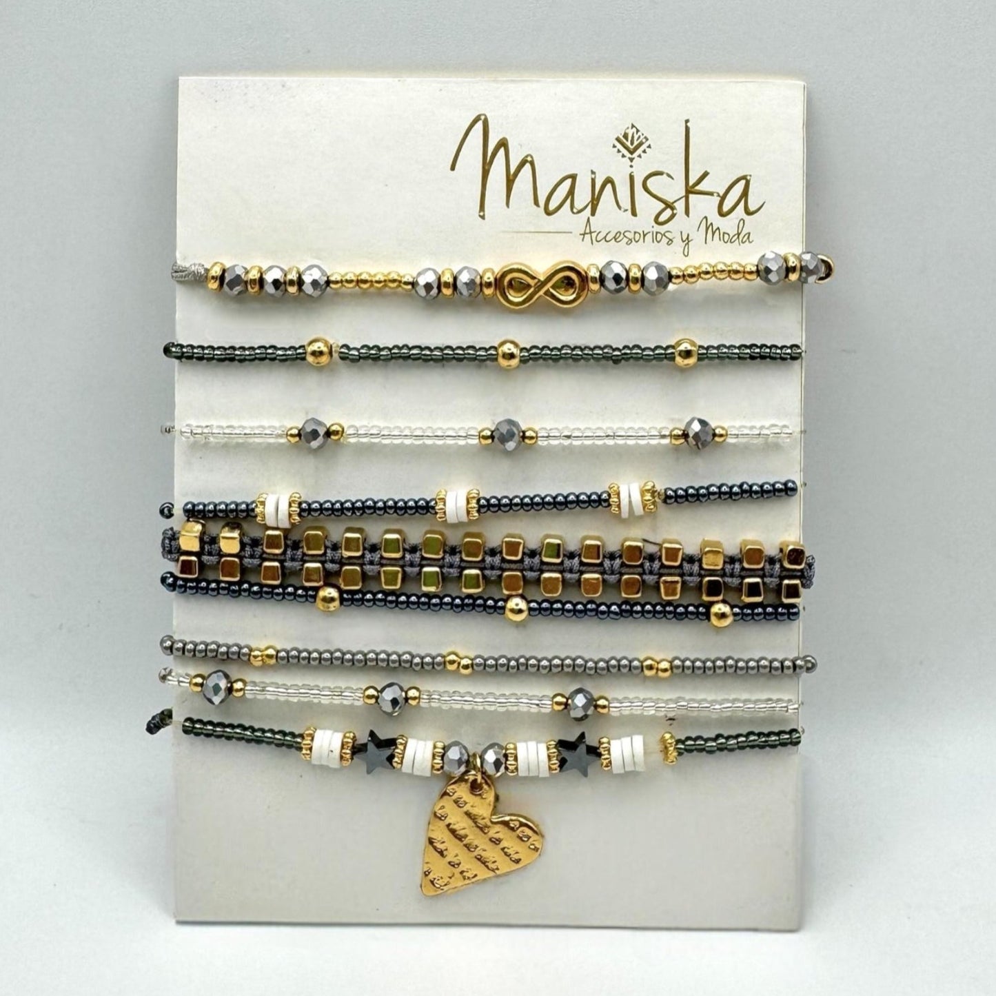 Pulseras en Set Plateado