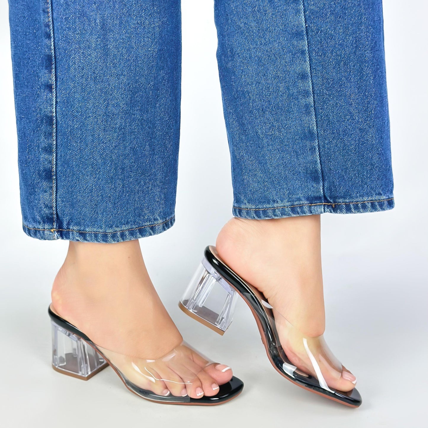 Sandalias Tacones Acrílico