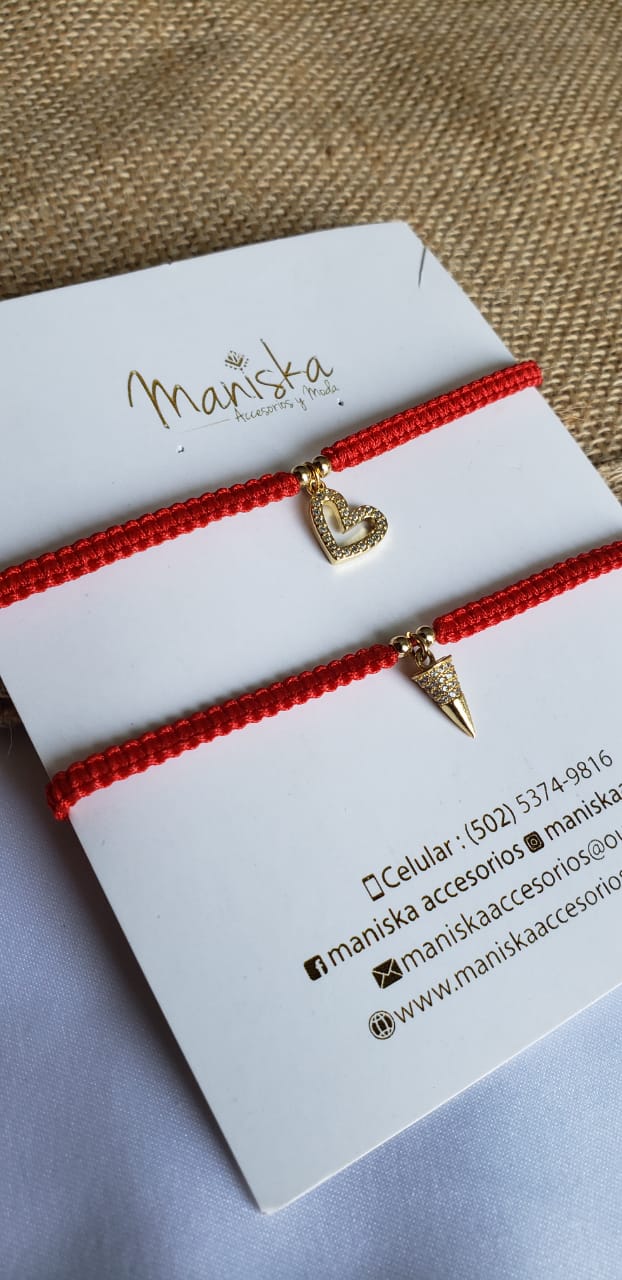 Pulsera Doble Roja