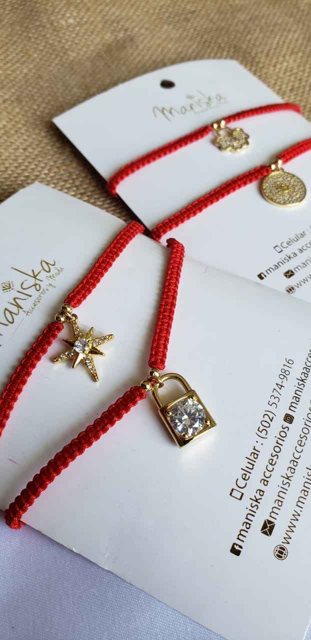 Pulsera Doble Roja