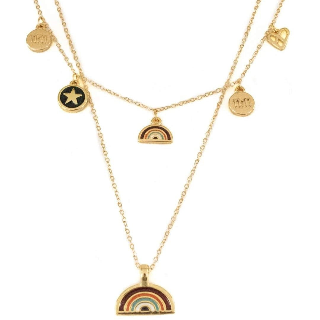 Collar Doble Arcoiris