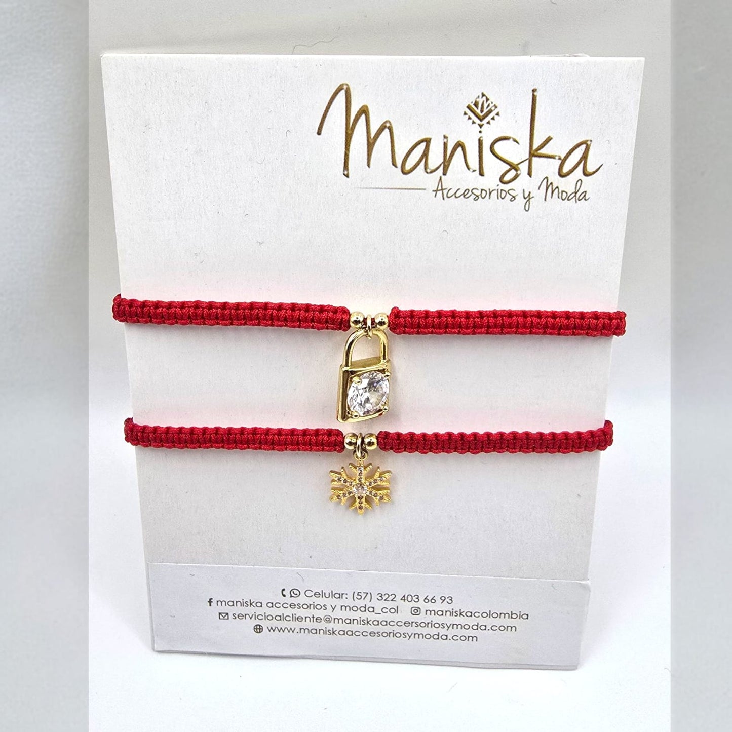 Pulsera Doble Roja
