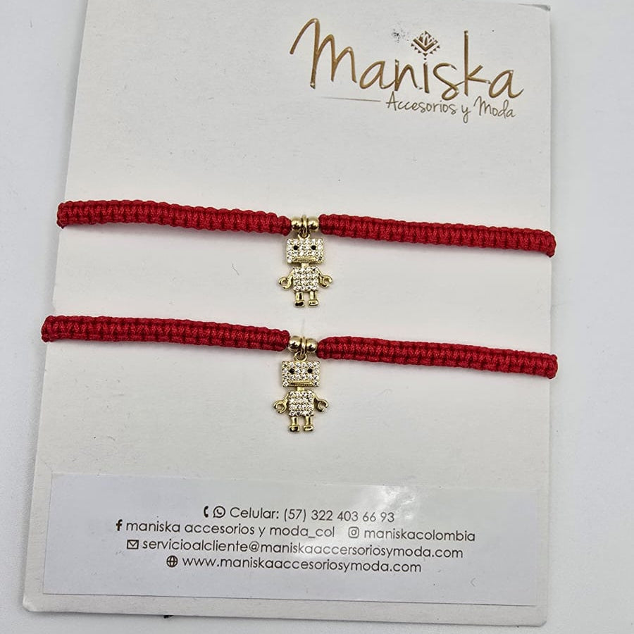 Pulsera Doble Roja