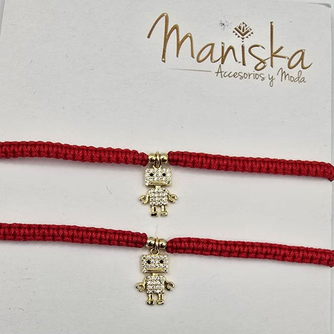 Pulseras Dobles Roja