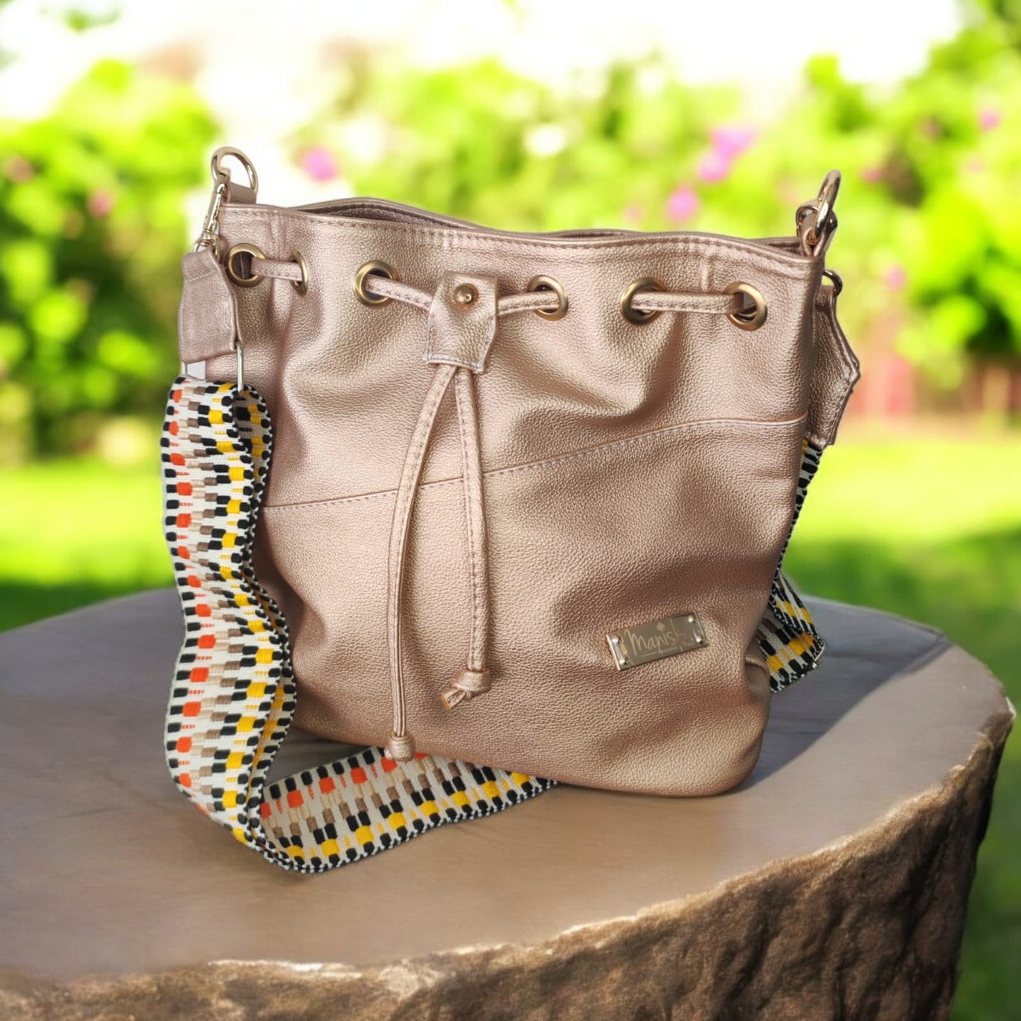 Bolso Oro Rosa Riata