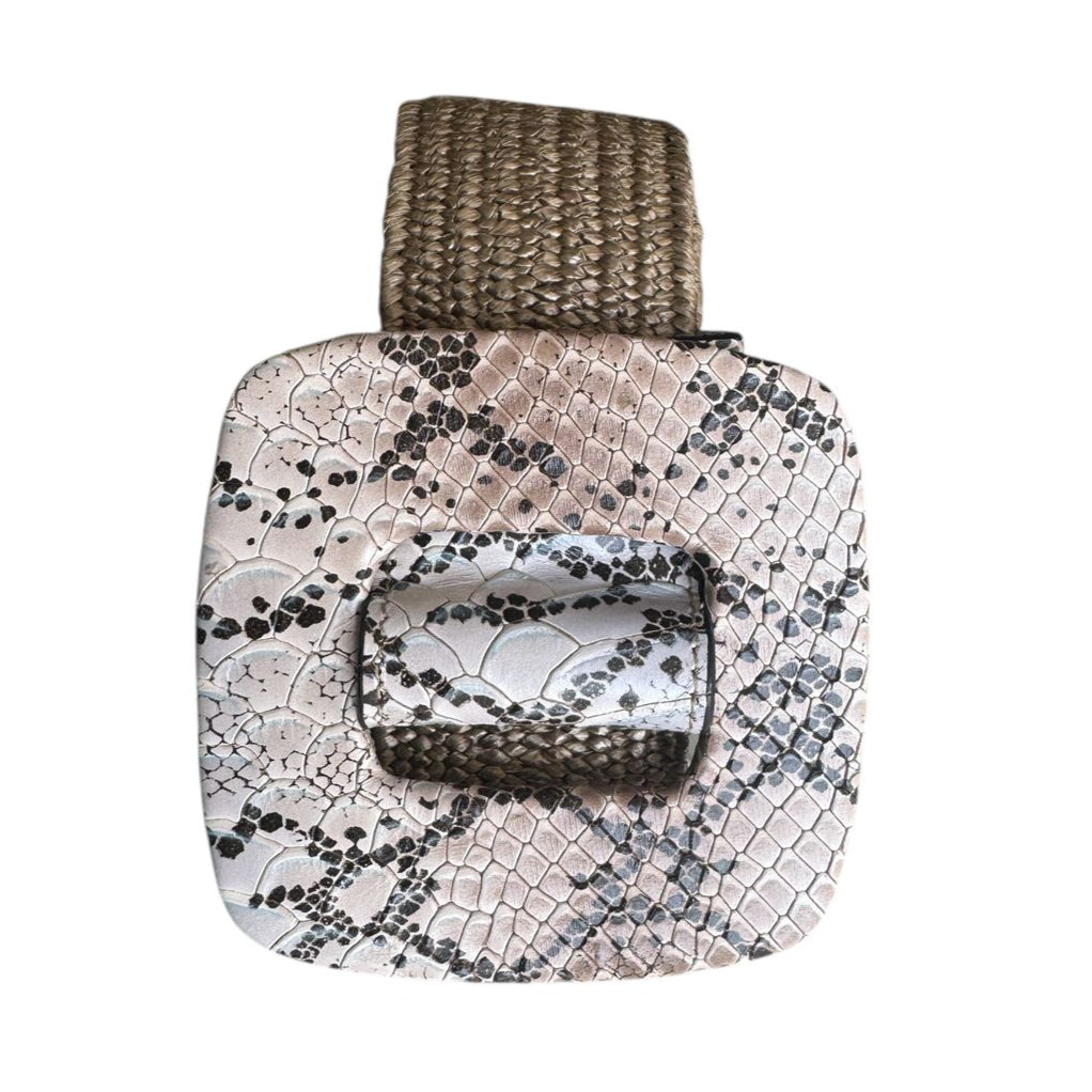 Cinturón Yute Culebra Blanco