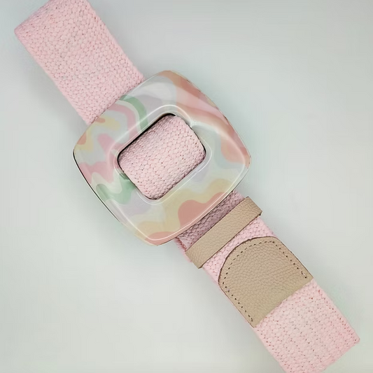 Cinturón Yute Rosado Pastel