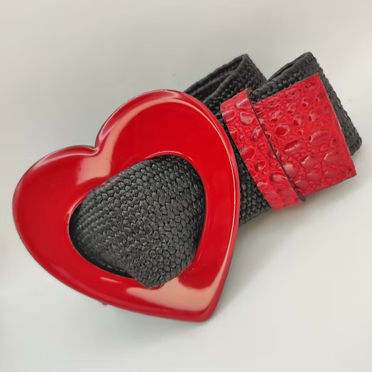 Cinturón Yute Hebilla Corazón