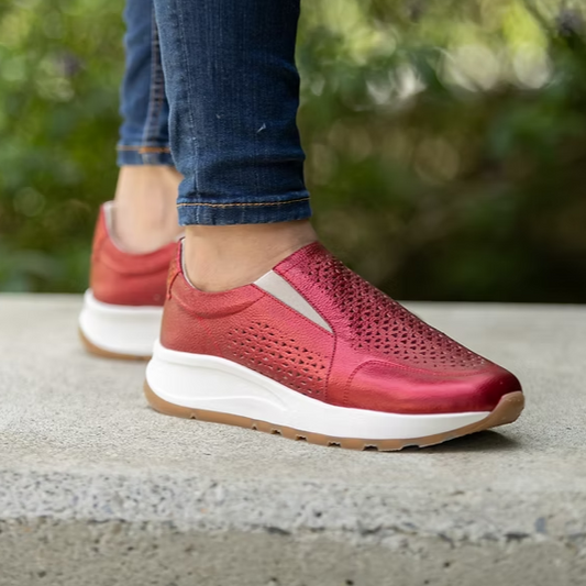 Tenis Rojos Metalizados
