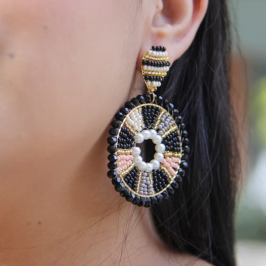 Arete Tejido Mostacilla