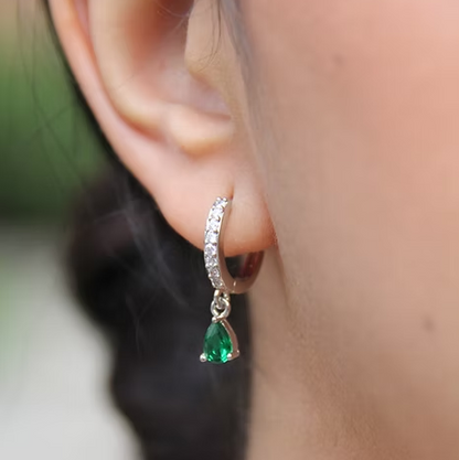 Arete Plateados Gota