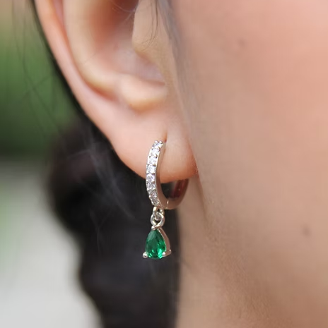 Arete Plateados Gota
