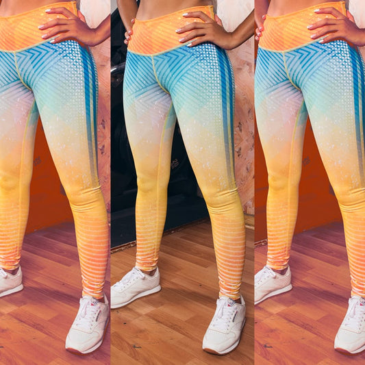 Leggins Amarillo y Azul