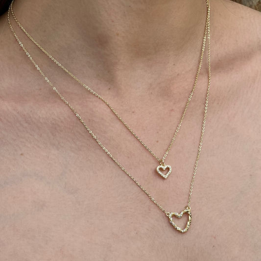 Cadena Doble Corazón