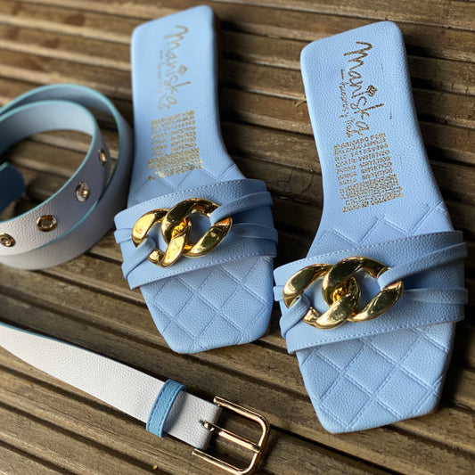 Sandalia Plana Cuadrada