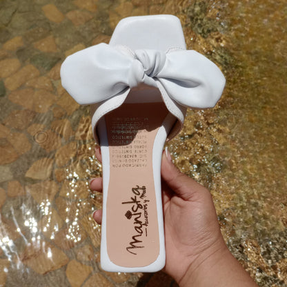 Sandalias Blancas Moño