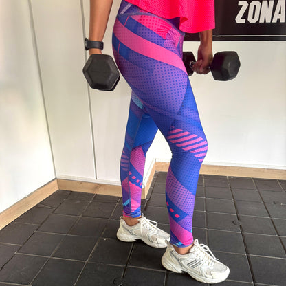 Leggins Azul y Fucsia