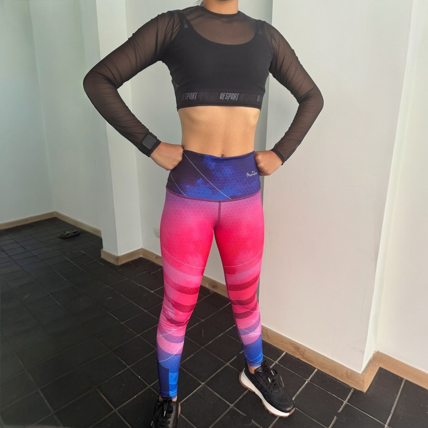 Leggins Fucsia y Azul