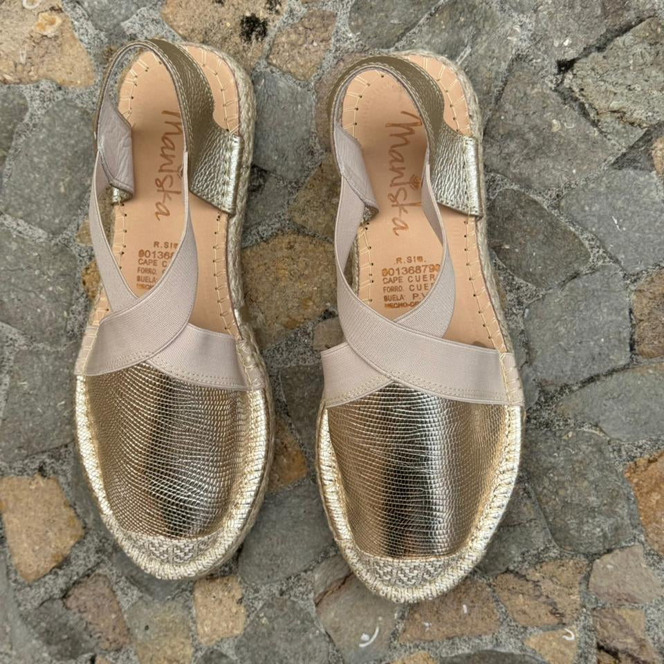 Spadrilla Cruzada Dorada