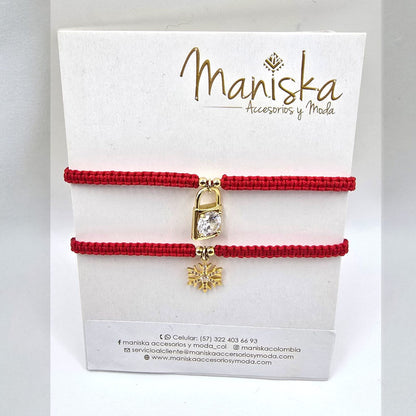 Pulsera Doble Roja