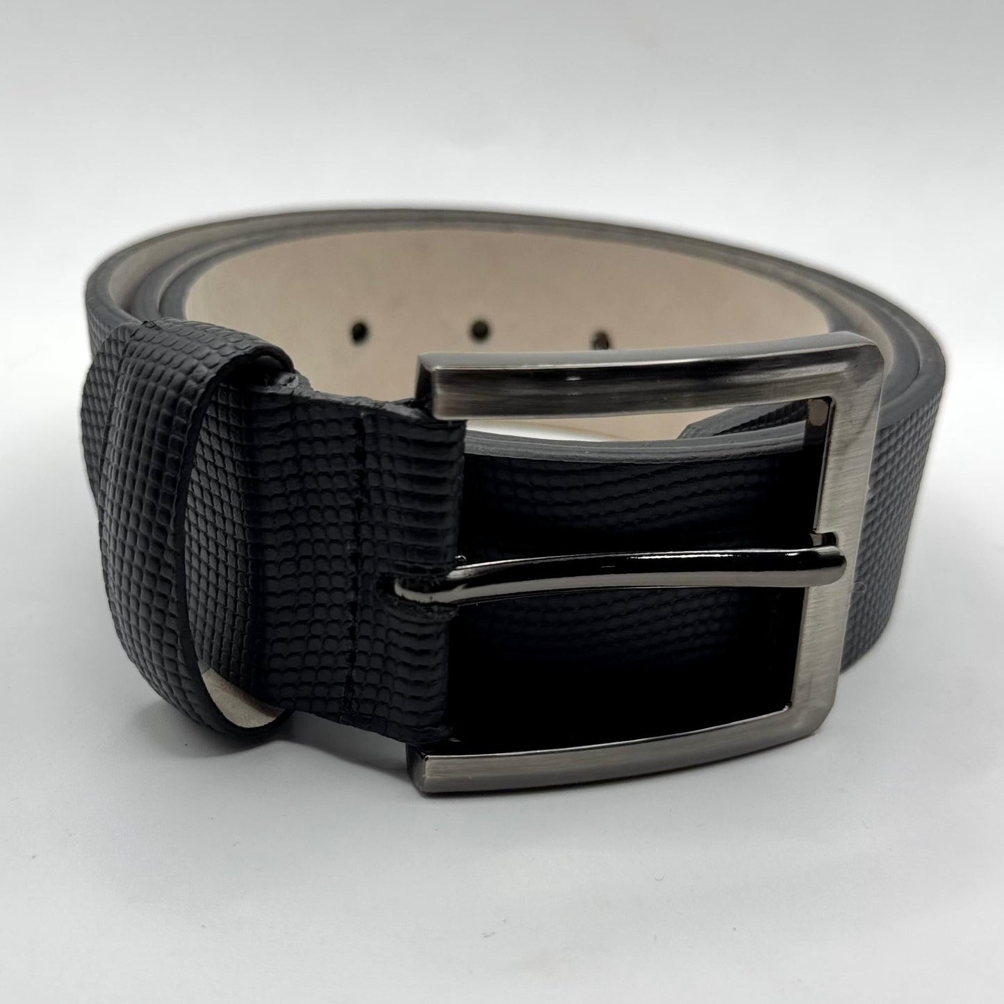 Cinturón Textura Negro Hombre