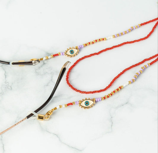 Cadena Para Gafas Roja