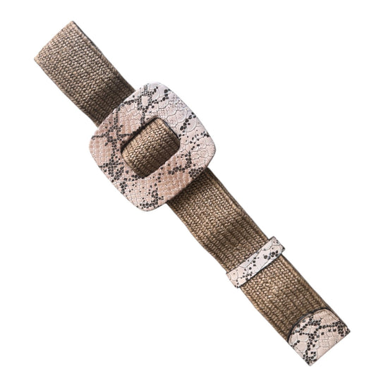 Cinturón Yute Culebra Blanco