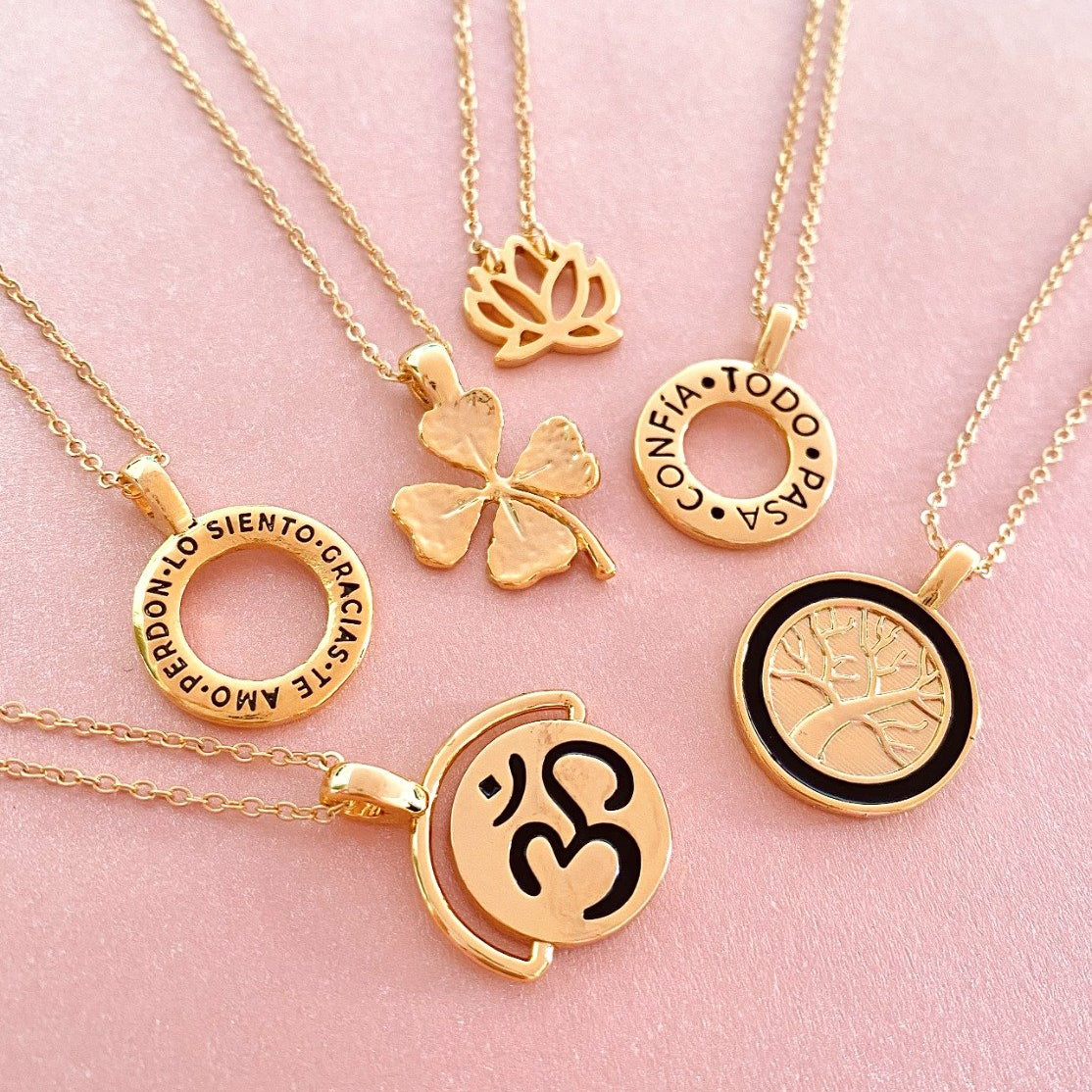 Cadenas Arbol de la vida y trebol